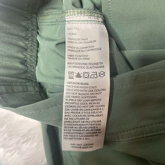 Eddie Bauer Womens Slim Ankle Hiking Traveler Pants Sz XXL Green Stretch Lightwe - Picture 5 of 11